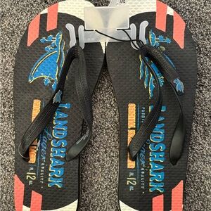 LandShark Men's Flip Flops Black size 11/12 Premier Lager advertisimg
